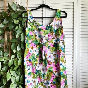 Vintage 1960s Floral Print Kolina Maxi Dress